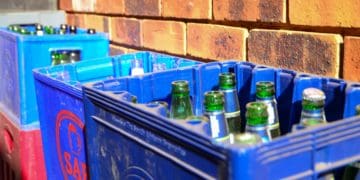 Taverns in Sebokeng, Vaal, were left empty and crates full of empty bottles stacked high as a result of the liquor ban that crippled the sector for months. Photos by Tebogo Mokwena.