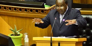 Former Finance Minister Tito Mboweni delivering the Mid-Term Policy Budget Statement. Picture by GCIS