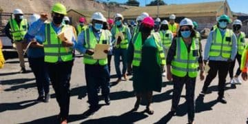 Public Works Minister Patricia De Lille visited Saldanha Bay in the Western Cape