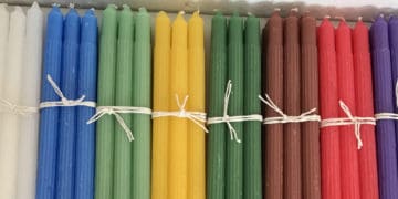 Locally produced candles in Soweto