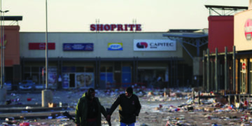 One of the many malls that were looted by the rioters
