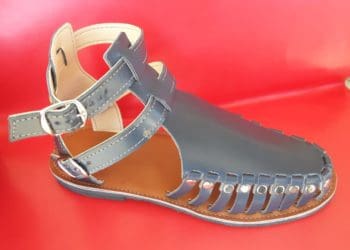 The Bataung leather shoe made by Katleho Mohlomi