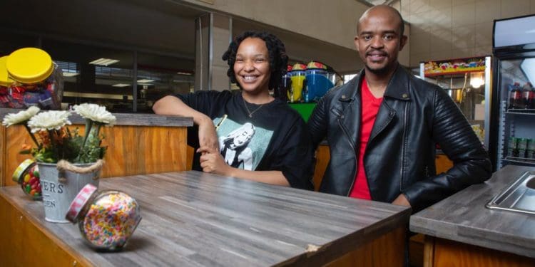 Shape Cafe founder Itumeleng Hlapane and his wife Nontsikelelo