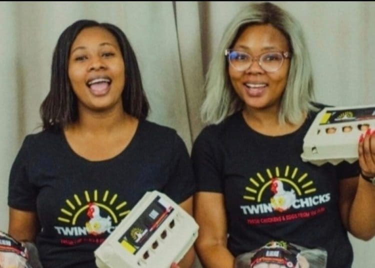 Mpho Serabele and Dimakatso Ngoveni owners of poultry farm, Twin Chicks