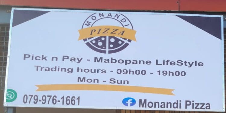 Karabo Chauke's shop where he makes delicious pizza