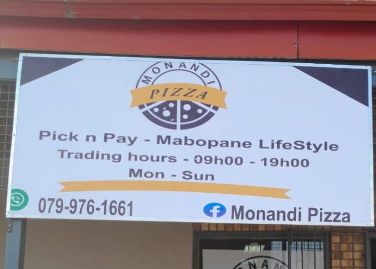 Karabo Chauke's shop where he makes delicious pizza