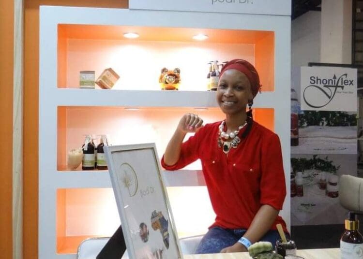 Emily Modise who manufactures skin products