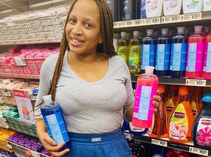 Lebogang Moloto, the founder of The Real Makoya Cleaning Chemicals