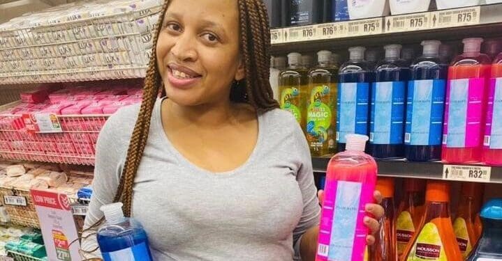 Lebogang Moloto, the founder of The Real Makoya Cleaning Chemicals