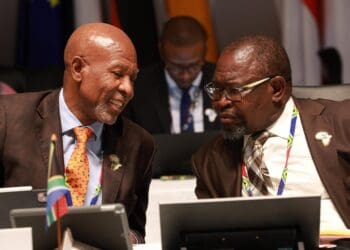 Reserve Bank Governor Lesetja Kganyago and finance minister Enoch Godongwana Picture : Reserve Bank