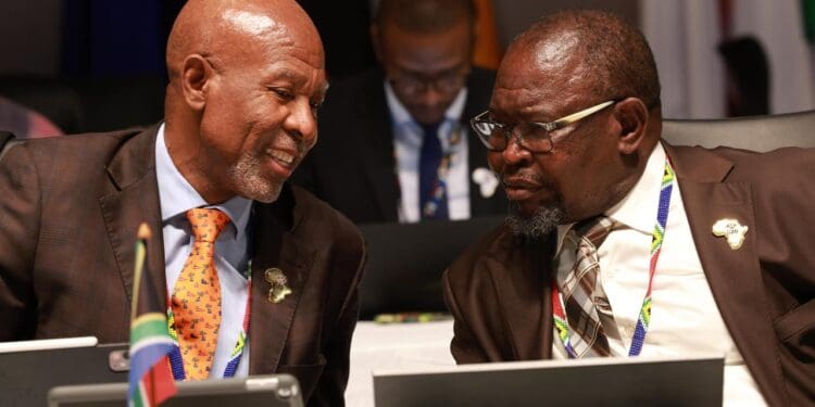 Reserve Bank Governor Lesetja Kganyago and finance minister Enoch Godongwana Picture : Reserve Bank