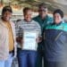 From left to right : MEC Madoda Sambatha together with the founder of Bongi G Farm, Sibongile Gumede and other officials.