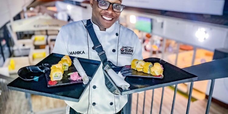 Tshepiso Mahika who runs mobile sushi restaurant