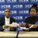 Dr Rodney Managa (CSIR) with Princess Maxine N'waxuwamuti Mnisi of Mnisi Tribal Authority, representing the Hlalakahle community during the BSA signing event.
Photo: CSIR