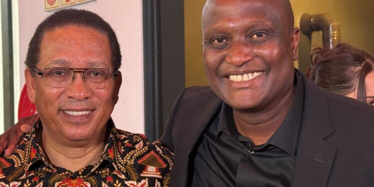 Western Cape Minister of Agriculture, Economic Development and Tourism Dr Ivan Meyer with  Paul Siguqa. Photo: Facebook